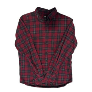 Uniqlo Flannel Checked Long-Sleeve S